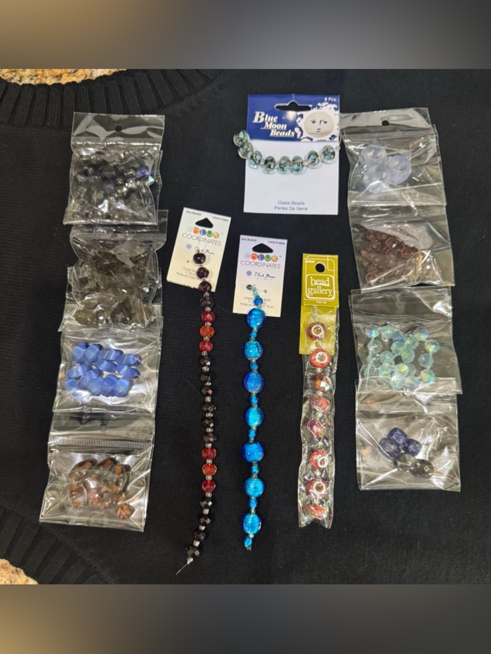 20pc Assorted Glass Bead Lot - Blue Moon Beads & Bead Gallery Mix.